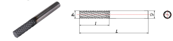 Cannelure multi de bord du diamètre 4-12.7mm de carbure de coupeur solide croisé de fraise en bout