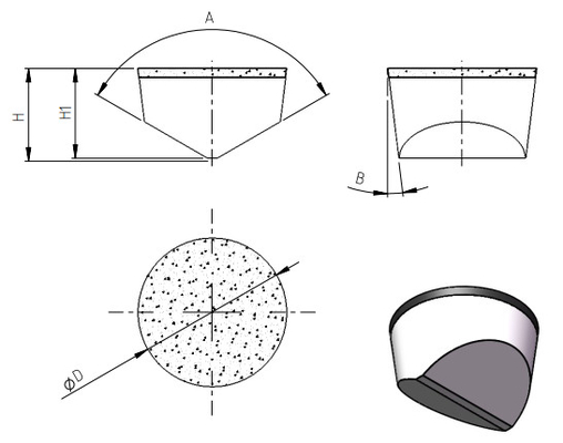120 Angle Pcbn Plaquettes De Coupe Rcmx-V Type Rond