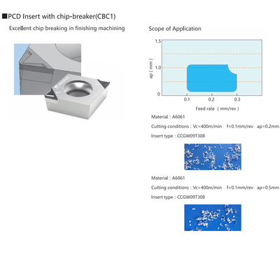 Triangle Diamond Inserts Pcd Superb Hardness polycristallin
