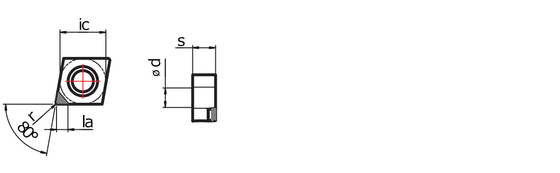 Le négatif polycristallin de rotation indexable du diamant 80° d'insertion de commande numérique par ordinateur d'OIN usine l'insertion d'essuie-glace