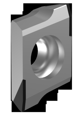 En stock BEHW PCD inserts de fraisage de face et d'épaule utilisés pour les applications de finition non ferreuses